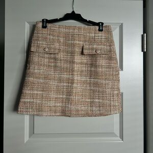 SOLD ON FBMP - Women's Tweed Mini Skirt - Brown